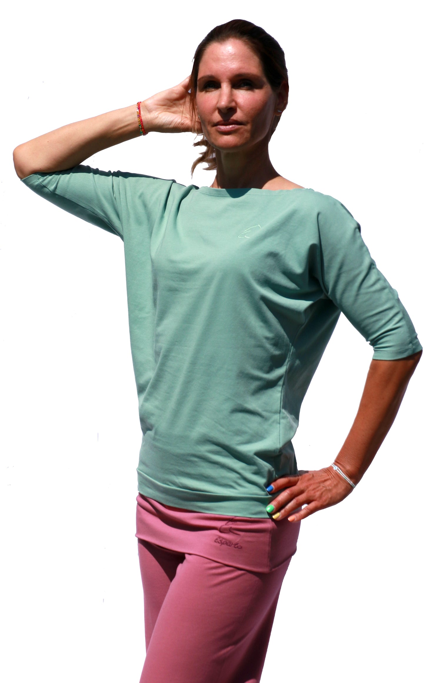 Yoga Halbarmshirt Sadaa mit U-Boot-Ausschnitt