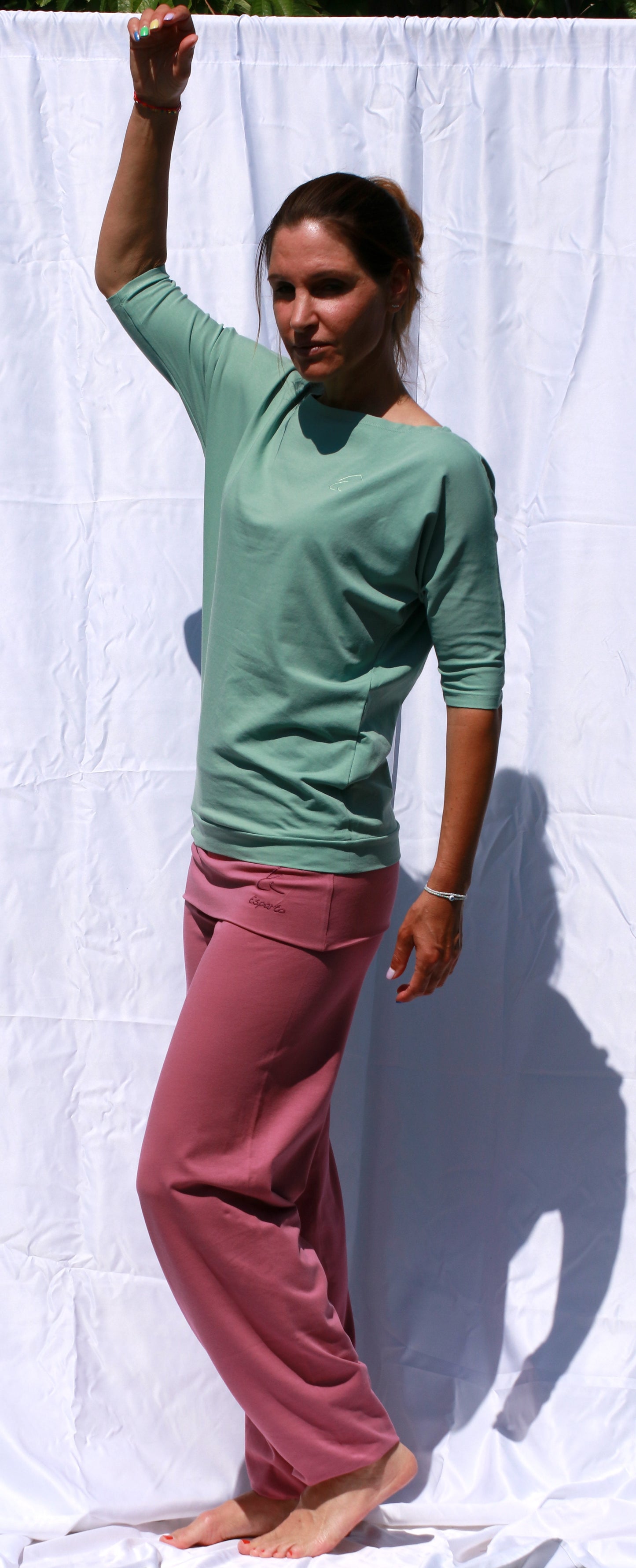 Yoga Halbarmshirt Sadaa mit U-Boot-Ausschnitt